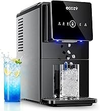 ecozy Nugget Ice Makers Dispenser 40 lbs Per Day Pebble Sonic Ice Machine Countertop, Touch-Free Ice, Self-Cleaning, Mistalo Drop Slim for Home Kitchen Office