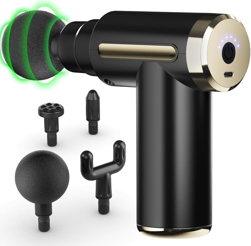 cotsoco Massage Gun Deep Tissue for Pain Relief with 4 Massage Heads & 6 Speeds, Electric Mini Handheld Body Massager for Any Pain Relief, Best Gifts for Men and Mom B0CP3K8G9X