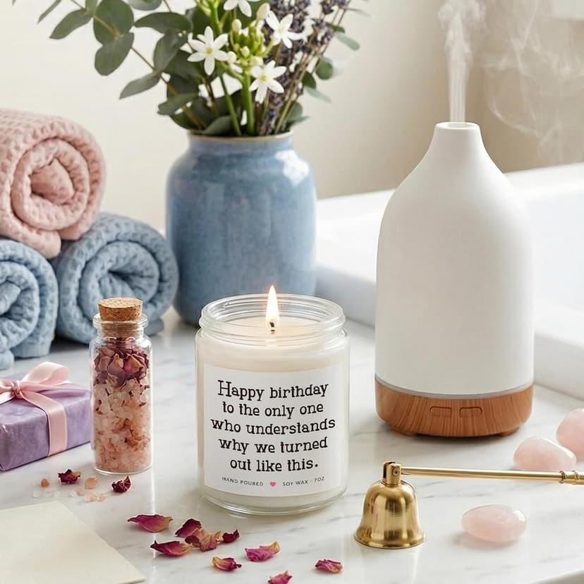Sister Birthday Gifts from Sisters, Sisters Gift from Sister Brother, Birthday Gifts for Sister Adult, Big Sister Gift, Best Friend Bday Presents for Women, Sister Bday Candle 7oz B0F66H9ZG8