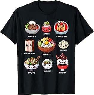 Anime Kawaii Korean Food Bulgogi Bibimbap Lover Cute Korean Food Bulgogi Bibimbap Korea Lover Kawaii T-Shirt