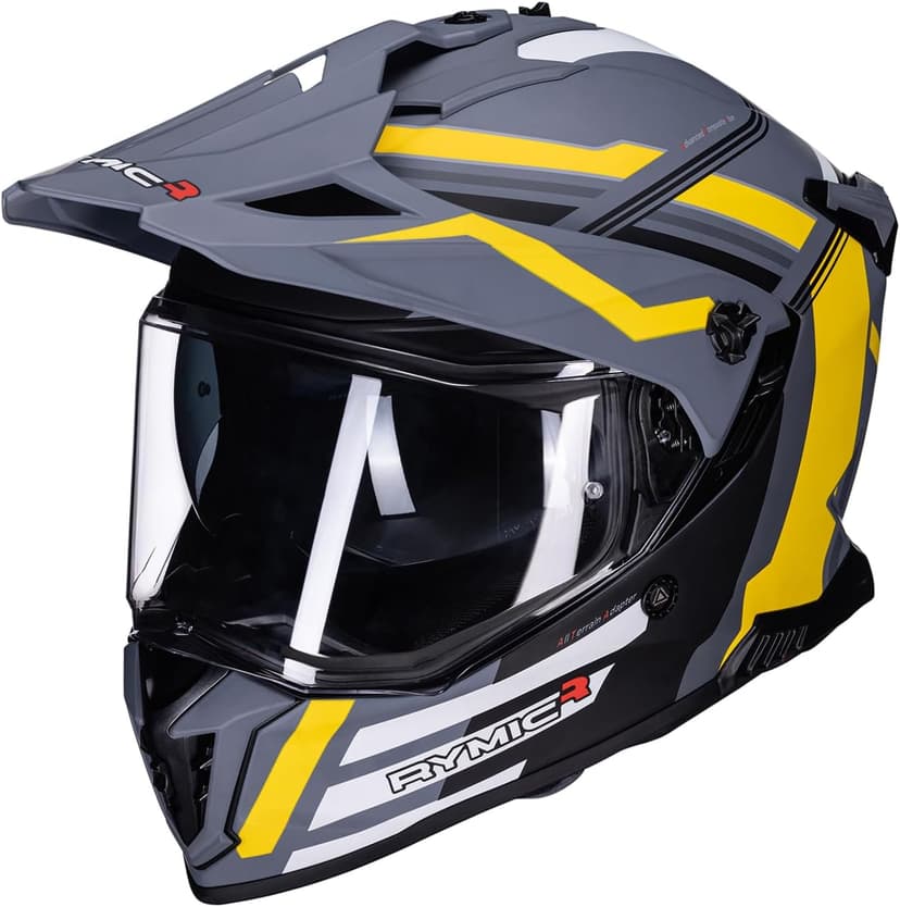 X60 Dual Sport Helmet, Adventure Motorcycle Helmet with Integrated Sun Visor - Off Road Dirt Bike Snowmobile Helmets for Adult DOT & ECE 22.06 Approved