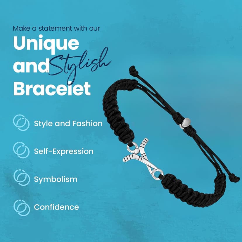 Sportybella Ice Hockey Bracelet, Hockey Jewelry Gifts, Gift for Hockey Players, Teams & Coaches