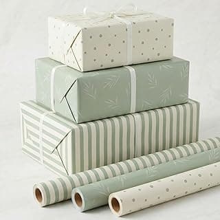 Quality 17 X 120 in Rolls for Wedding, Birthday, Baby Shower and Christmas - Add a Touch of Magic to Every Gift You Wrap ZICOTO Beautiful Gift Wrapping Paper Rolls for All Occasions - Set of 3 B0DBLFHLMJ