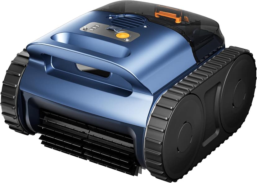 Cordless Robotic Pool Vacuum, Pool Cleaner with Track Drive & Sonar Navigation, 180W Brushless Motor, Wall & Waterline Climbing, 150-Min Runtime, for Inground & Above-Ground Pools up to 2150 Sq. Ft.
