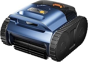 Cordless Robotic Pool Vacuum, Pool Cleaner with Track Drive & Sonar Navigation, 180W Brushless Motor, Wall & Waterline Climbing, 150-Min Runtime, for Inground & Above-Ground Pools up to 2150 Sq. Ft.