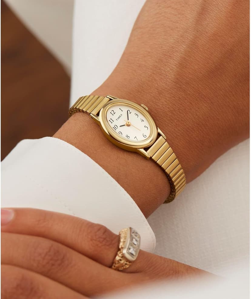 Timex Women's Cavatina Watch - TPearl Dial Gold-Tone Case