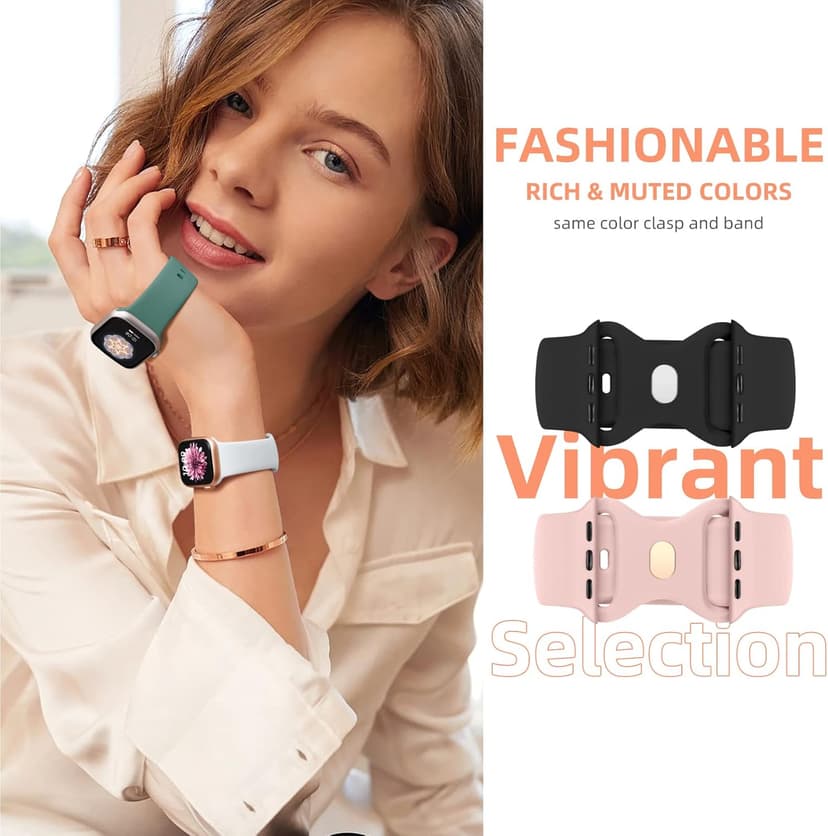 Maledan 6 Pack Bands Compatible for Apple Watch Band 38mm 40mm 41mm 42mm 44mm 45mm 46mm 49mm Women Men, Soft Silicone Sport Band Strap for iWatch Apple Watch Series 11 10 9 8 7 6 5 4 3 2 1 SE Ultra