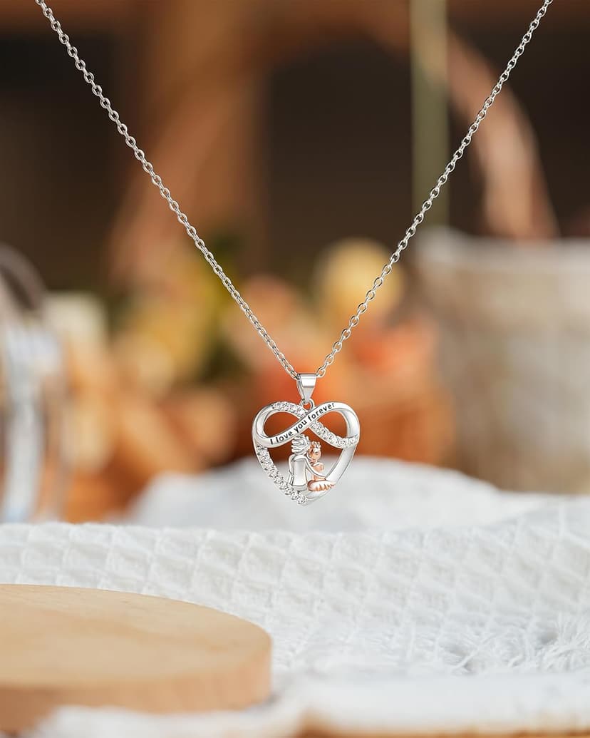 Infinity Heart Necklace Christmas Jewelry Gifts for Grandma Granddaughter Birthday Jewelry Gifts