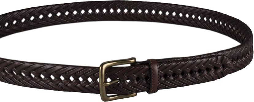 Tommy Hilfiger Men's Fully Adjustable Leather Braided Belt for Jeans, Khakis or Dress Pants