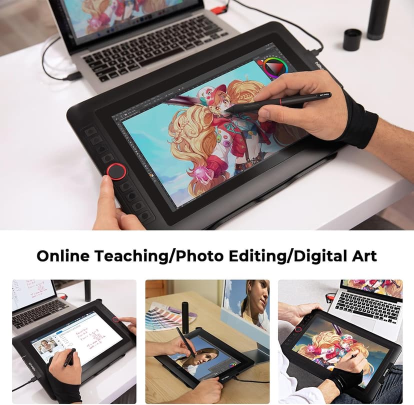 XPPen Drawing Tablet with Screen Full-Laminated Graphics Drawing Monitor Artist13.3 Pro Graphics Tablet with Adjustable Stand and 8 Shortcut Keys (8192 Levels Pen Pressure, 123% sRGB)