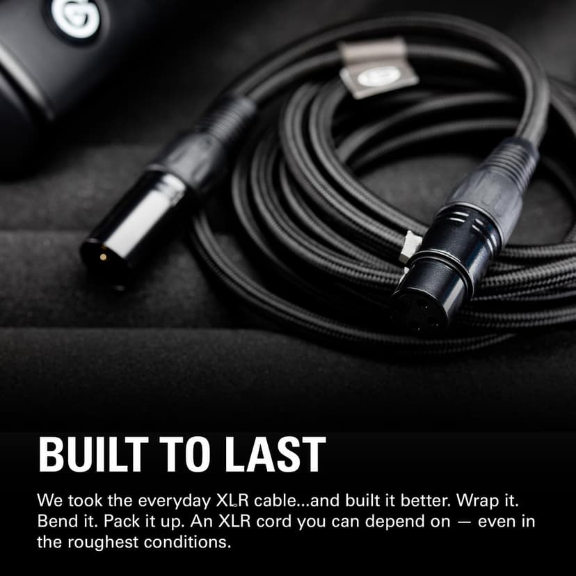 Elgato XLR Cable – Shielded Microphone Cable for Studio Recording and Live Production, Gold-Plated Pins, Male to Female, for Mic and Balanced Analog Line Levels, 10ft/3m