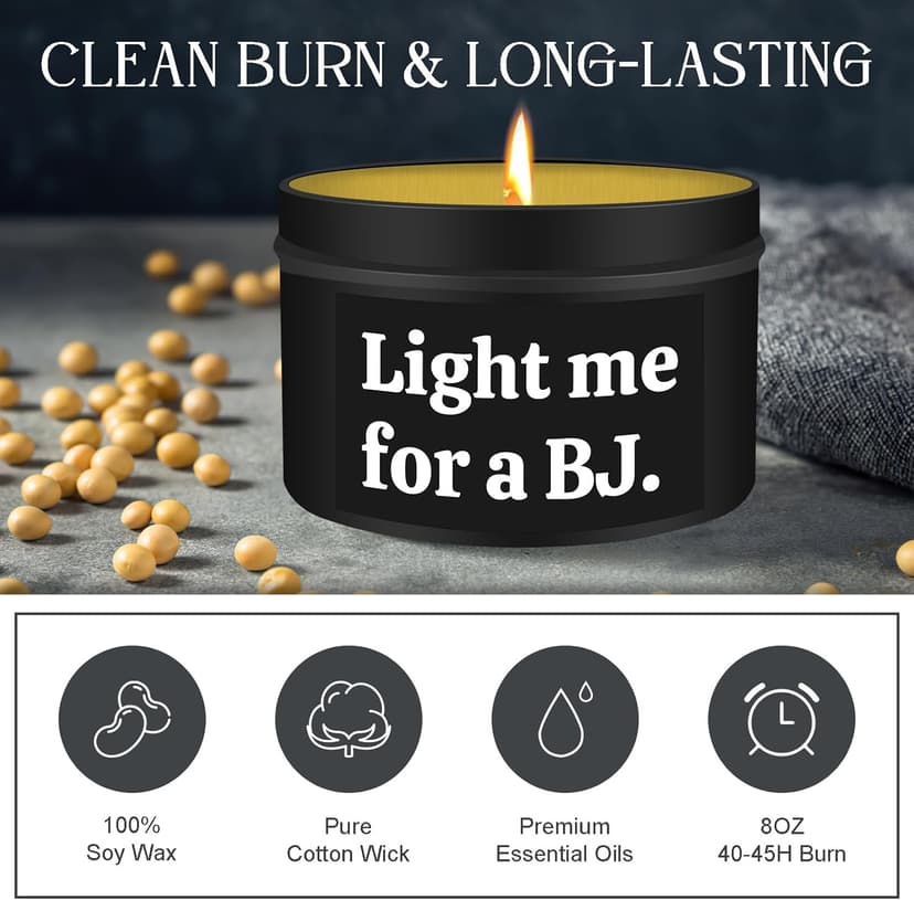 Gifts for Him Boyfriend Husband Funny Anniversary Wedding Birthday Gifts for Men Naughty Engagement Gift for Couples Husband Boyfriend Birthday Gift Ideas, Unique Romantic Lavender Candle for Men