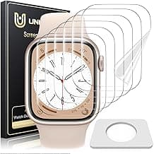 UniqueMe 6 Pack for Apple Watch Screen Protector 40mm, Apple Watch SE 3/SE 2/SE Series 6/5/4 Screen Protector [Upgrade Flexible Film] Anti-Scratch [Non-Bubbles] Soft HD TPU Clear Film for iWatch 40mm
