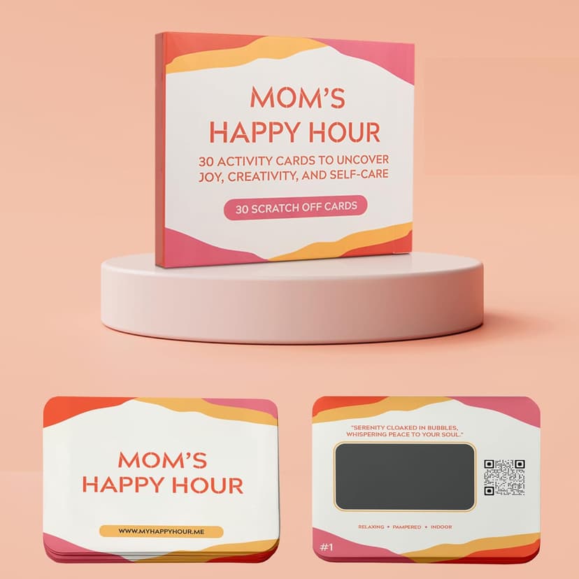 Self Care Gift for Women - 30 Scratch Off Cards with Fun Activities for Mothers - Mom Birthday Gifts from Daughter, Son, Kids - New Mom Gifts - Self Care Present for Coworker, Friend, Sister, Aunt