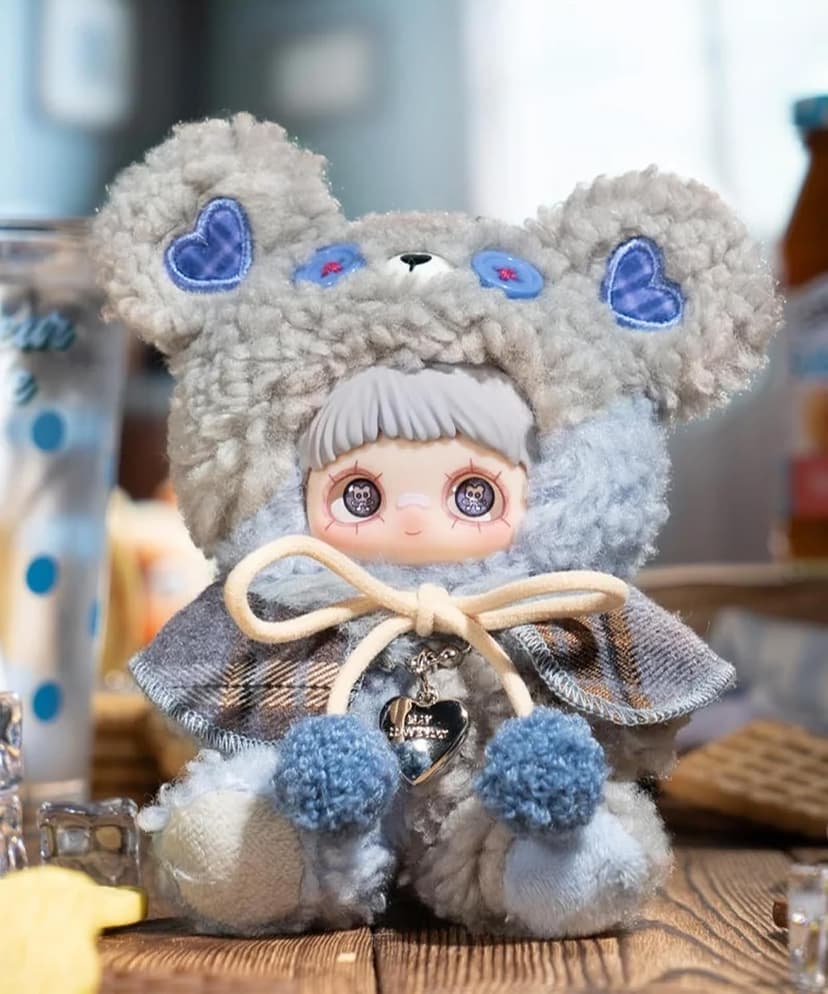 CALEMBOU Plush Blind Box Pendant, Kawaii Maymei Tiny Bear Cookie Series Stuffed Blind Box Keychain, Kawaii Mystery Vinyl Plush Bag Charms Collectible for Birthday Christmas B0FZ94D196