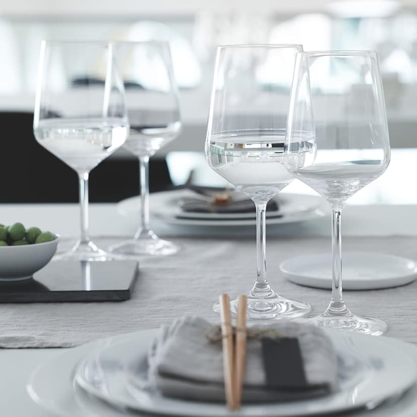 Spiegelau Style Crystal White Wine Glasses Gift Set, Elegant Stemmed Wine Glasses, Stylish Glassware for Dinner Party, Home Bar, Wedding Gifts, Birthday Gifts, Hosting Essentials, 15.5 oz, Set of 4