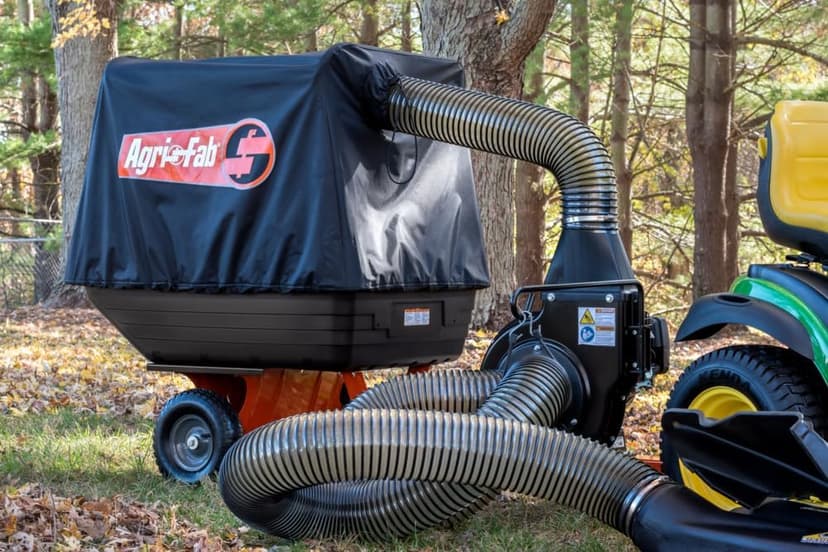 Agri-Fab 45-0630 Large Capacity 29 CU FT Soft Top Mow-N-Vac, Tow Behind Lawn Vacuum, Leaf Vacuum, Gas Powered, Easy Single Lever Dumping