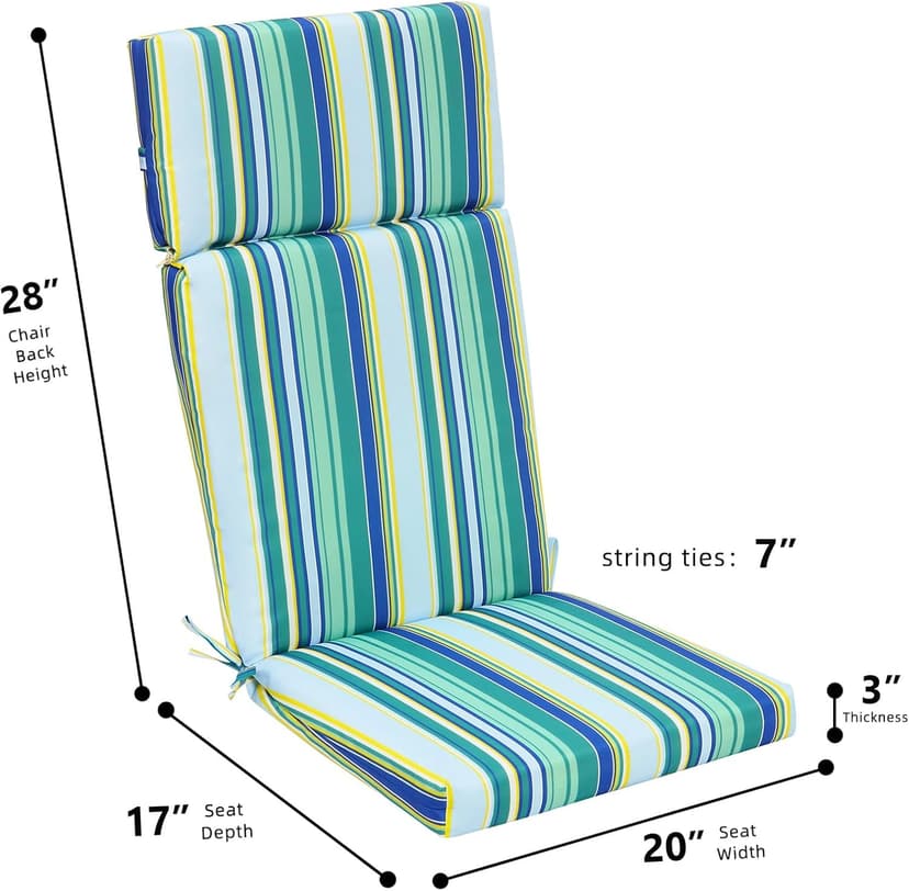 Adirondack Chair High Density Foam Cushions,High Back Outdoor Rocking Chair Cushion