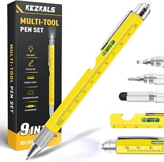 Birthday Gifts for Mens, 9-1 Multi Tool Pen, Mens Gift for Him Dad Husband, Anniversary Christmas Gift for Him, Cool Gadgets KEZKALS Gifts for Men 9 in 1 Multitool Pen Stocking Stuffers for Men Adults B09QM6GZ4R