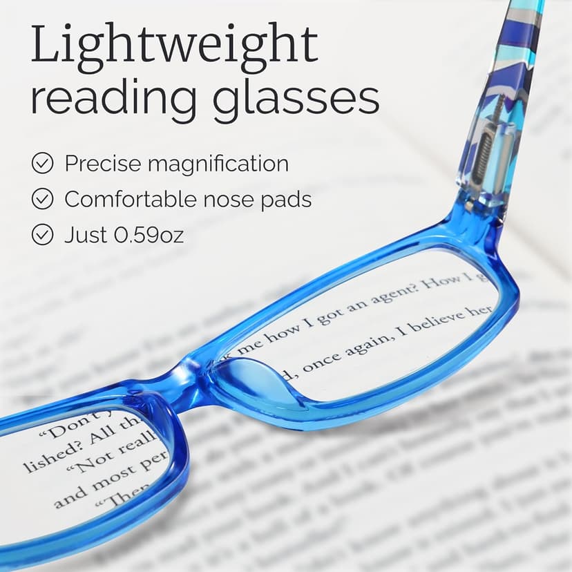 Gaoye 2.0 Reading Glasses for Women, 6 Pack Fashion Readers, Spring Hinge Eye Glasses, Blue Light Reading Glasses