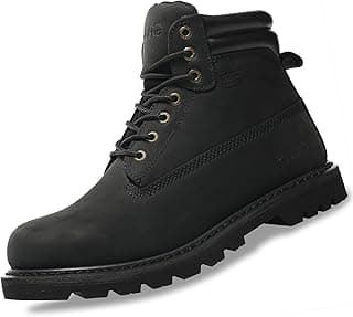 SAFETY LOONG Work Boots for Men Waterproof Soft Toe Non Slip Comfortable Leather Workboots