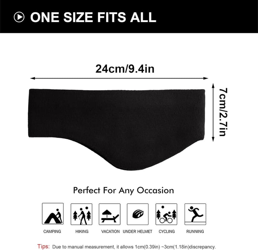 WTACTFUL Double-Layer Fleece Pro, Ear Warmers Muffs Cold Weather Winter Headband Ear Covers for Men Women Ski Running Cycling