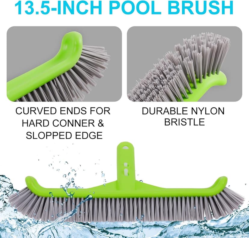 Sepetrel Deluxe Swimming Pool Cleaning Kit with Spa Jet Vacuum Cleaner,Brush, Semi-deep Skimmer Net & Adjustable 57.5-inch Pole,Ideal for Cleaning Above Ground,Inflatable Pools