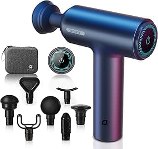 arboleaf Massage Gun deep Tissue, 6 Speeds Powerful Handheld Percussion Muscle Massager Gun with Portable Travel Case for Back, Shoulder, Sore Muscles, Pain Relief for Athletes, Relax, Gifts