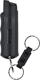 SABRE Pepper Spray - Quick Release Keychain for Easy Carry & Fast Access, Max Police Strength Self Defense OC Spray With UV Dye, 10 Sec. Spray Time, Finger Grip - Faster Aim, 0.54 fl oz, Secure Safety