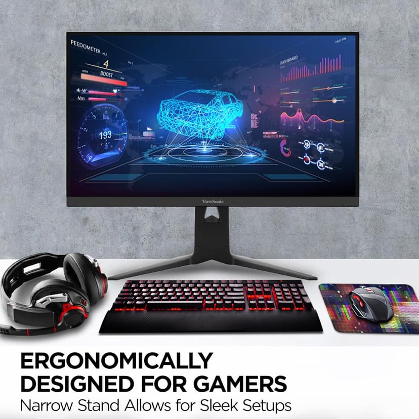 ViewSonic XG2736-2K 27 Inch 1440p Gaming Monitor, IPS with 240Hz and 0.5ms for Pro-Level Gameplay, FreeSync Premium and G-Sync Compatible, Advanced Ergonomics, 65W USB-C, HDMI, and DisplayPort Inputs