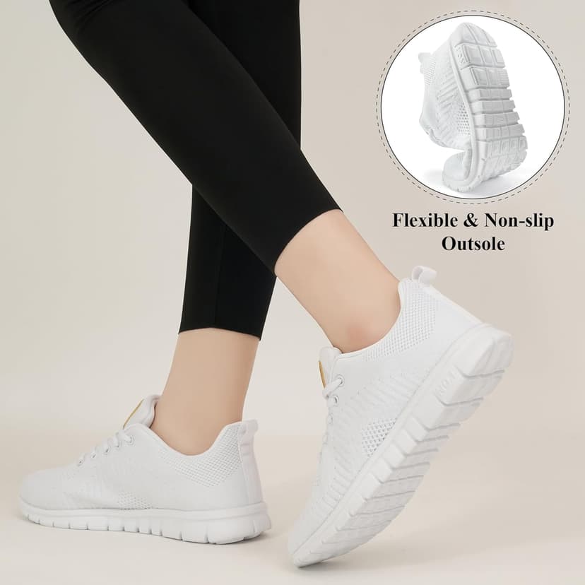 Alicegana Womens Sneakers Tennis Shoes Lightweight Non Slip Casual Walking
