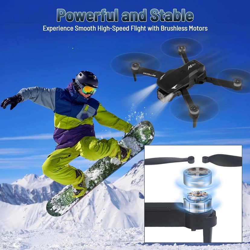 Mini Drone with Camera, 4K HD FPV Drone for Beginners,Brushless Motor, Altitude Hold, Gesture Selfie, One key Return/Emergency Stop,3D Flips, Waypoint Fly, 2 Batteries,Foldable RC Quadcopter.