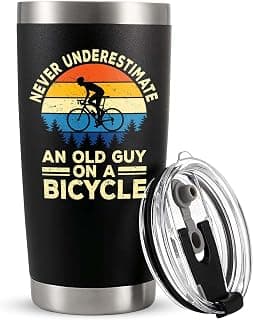 Gifts for Bikers - Cycling Tumbler 20oz - Cool Gifts for Cyclists Riders Triathlete Bicycle Lover, Fathers Day Mother Days Christmas Birthday Cycling Mug Bicycle Coffee Cup B0GSPZFS4R