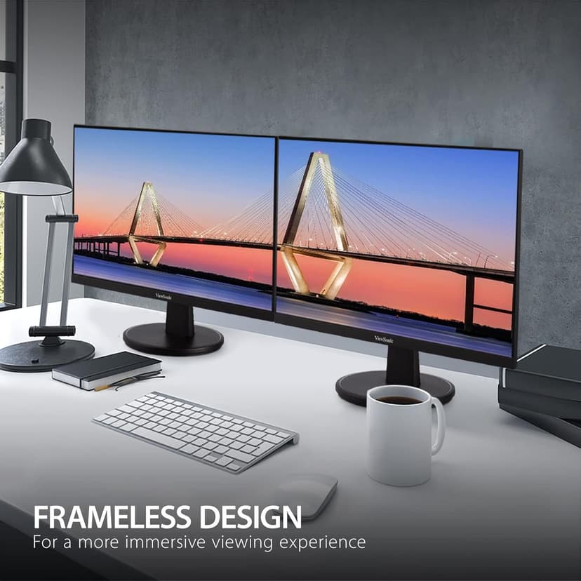 ViewSonic VS2247-MH 22 Inch 1080p Monitor, 100Hz Refresh Rate for Smooth Home and Office Viewing, Eye Care Technology, Thin Bezels, HDMI, and VGA Inputs