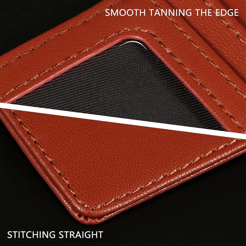 GH GOLD HORSE Slim RFID Blocking Card Holder Minimalist Leather Front Pocket Wallet for Women