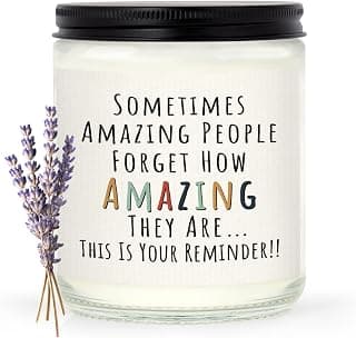 Christmas/Thank You/Inspirational Gift for Woman Her Friend Teacher Mom Girlfriend Sister Bestie, Stocking Stuffers, Lavender Craftique Gifts for Women, Birthday Gifts for Women- You're Amazing Candle B0DYMW78WD