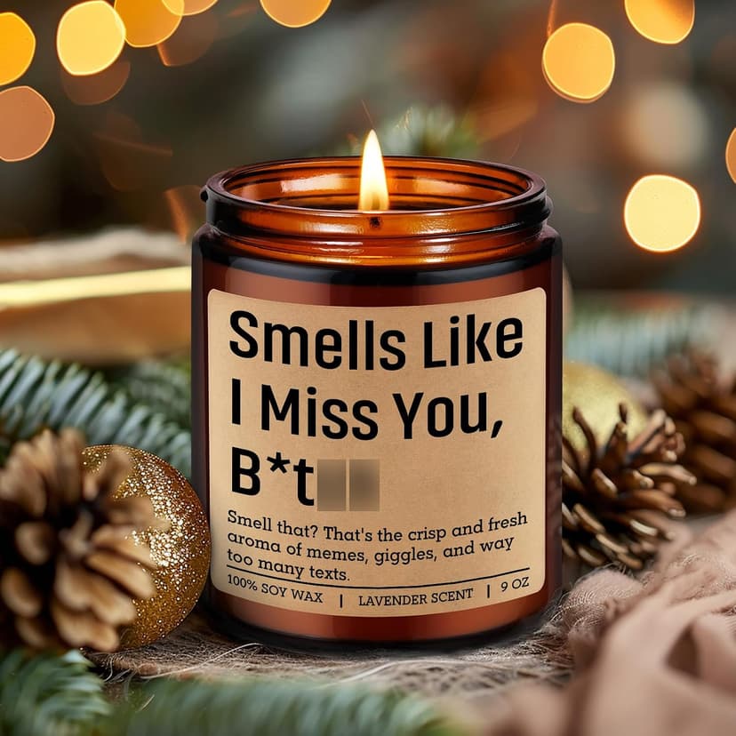 Long Distance Friendship, Moving Away, Going Away, Christmas, Birthday Gifts for Bestie, Friends, Sister, Her, Him, Couple LEADO Candle, Long Distance Gifts, I Miss You Gifts for Women, Best Friend B0FNVH7CTP