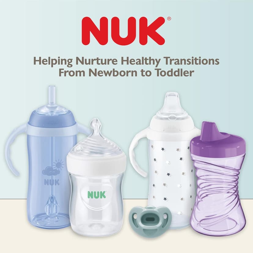 NUK Timeless Comfy Pacifier | 100% Silicone, One-Piece Design | BPA-Free, Gentle on Baby’s Skin | 5-Pack, for 0-6M