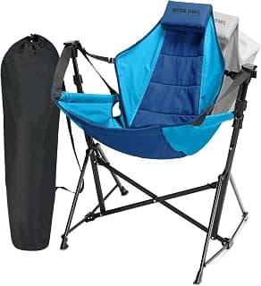 Wise Owl Outfitters Hammock Chair for Adults – Comfortable Portable Folding Rocking Camping Chair with Carry Bag – Great for Lawn, Campsite & Outdoors