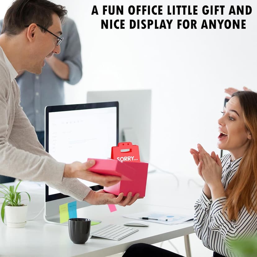 Funny Office Decor Christmas Boss Gifts for Women Men White Elephant Gag Gifts for Female Male Boss Lady Manager Supervisor Coworkers, Nurses Teacher Principal Xmas Gift Cubicle Accessories Red Sign