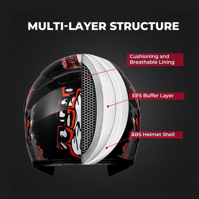 HTLNUZD Full Face Motorcycle Helmet Racing Motocross Helmets with Pinlock Compatible Clear&Tinted Visors DOT Model Approved Street Bike Helmet