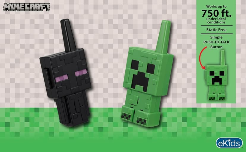 Minecraft Walkie Talkies for Kids, Static Free and Extended Range Indoor and Outdoor Toys for Kids (Minecraft)