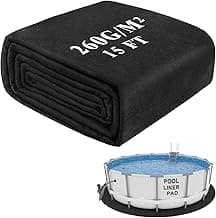 260G/M² Pool Pads for Above Ground Pool, 15FT Round Under Pool Mat Made of Durable and Prevents Puncture Geotextile Material to Protection and Extend The Life of Inflatable Swimming Pool or Hot Tub