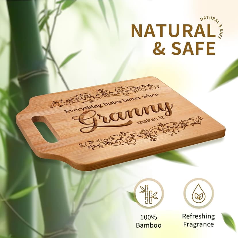 AceThrills Granny Gifts for Granny Birthday, Christmas from Grandkids - Engraved Bamboo Cutting Board 12.3"L x 8.7"W x 0.4"Th B0CYL84JGG