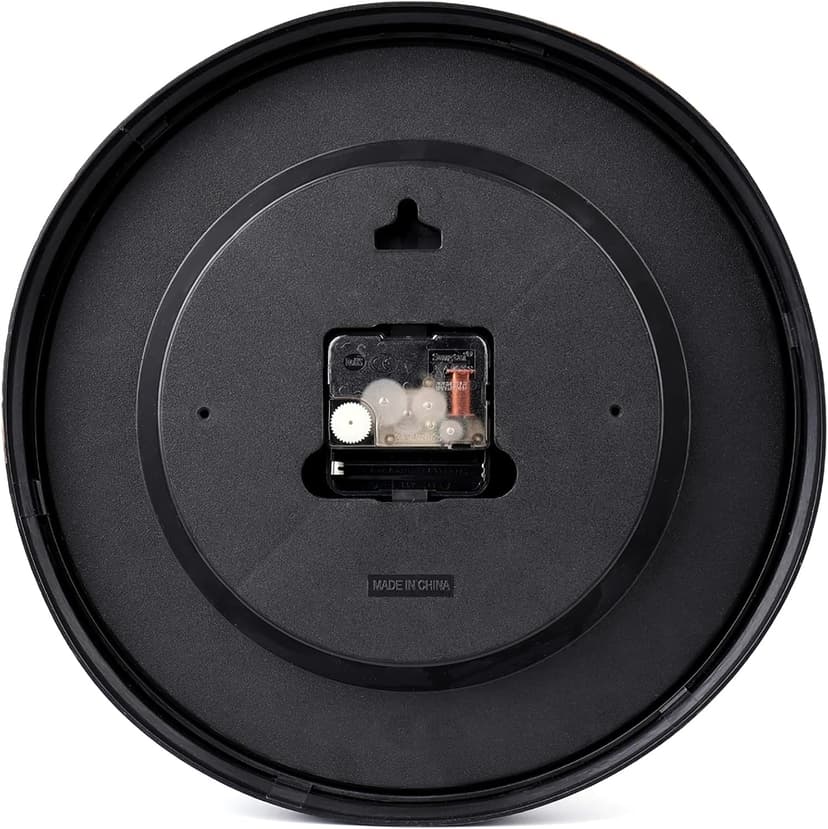 Yesland 11'' Wall Clock - Silent Non Ticking - Quality Quartz Retro Design with Roman Numerals, Easy to Read for Home Office School Clock (Brown)