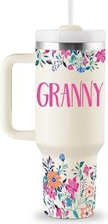 Granny Gifts from Grandkids for Mothers Day Christmas 40oz Travel Cup Insulated Tumbler with Lid & Straw ROSTANTEN Granny Gifts Birthday Gifts for Granny B0FS6SF32M