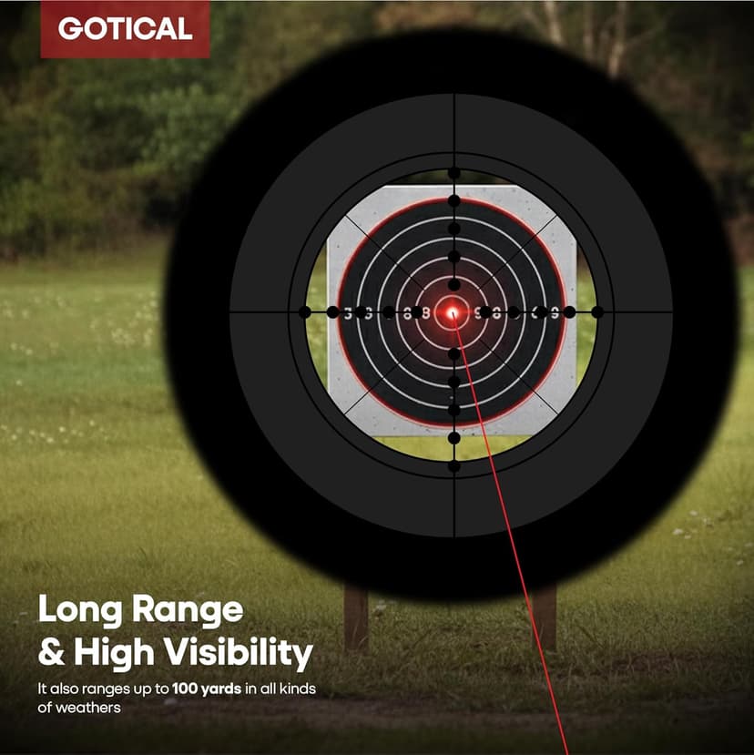 GOTICAL Arrow Laser Sight Tactical Archery Bore Sight Red Dot Laser for Compound Bow Crossbow Boresighter Sight Tool for Target