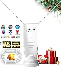 2025 Digital Rabbit Ear Antenna - Indoor Smart Long Distance Reception, Supports 4K 8K 1080p Local Channels