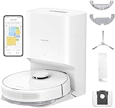 DREAME C20 Plus Robot Vacuum, 90 Days Self-Emptying Robot Vacuum and Mop Combo, 6000Pa Suction Robotic Vacuum, LiDAR Navigation, APP/Voice Control, Robot Vacuum Cleaner for Pet Hair/Carpet/Hard Floor