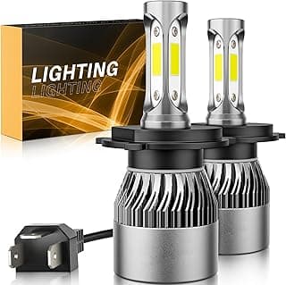 𝖧𝟦/𝟫𝟢𝟢𝟥/𝖧𝖡𝟤 Bulb 6500K Cool White 60000LM 900% Brighter, 1:1 Beam Plug and Play IP68 Waterproof Off-Road Lights, Pack of 2